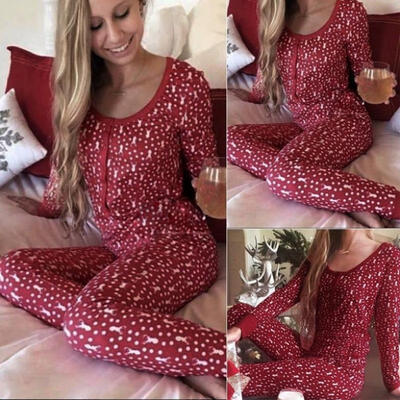 

Family Matching Christmas Pajamas Set Women Pajamas Sleepwear Nightwear Set HOT