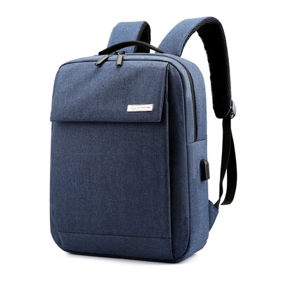 

Tailored Women Men Ladies Girl Solid Business Shoulder Backpack With USB Interface Bag