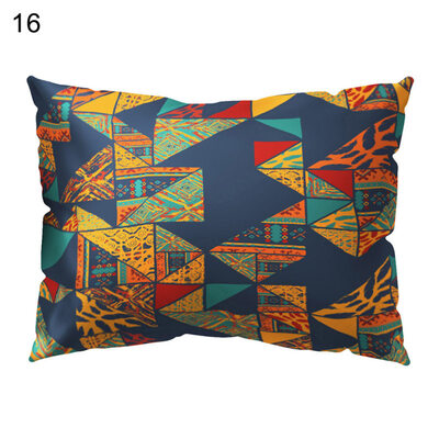 

Ethnic Style Polyester Peach Skin Pillow Case Sofa Waist Throw Cushion Cover