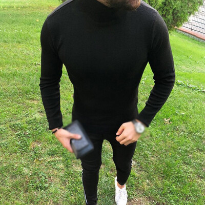 

Mens Basic Turtleneck Thermal Long Sleeve T-Shirt Sweatshirt Cozy Pullover Tops