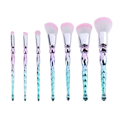 

Fashion 7pcs Pro Spiral Gradient Handle Makeup Brush Set Cosmetic Tools Kit