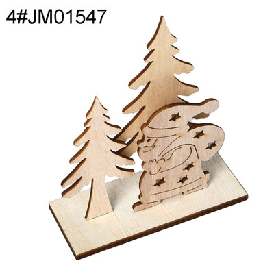 

Wooden Santa Claus Snowman Stand Crafts Table Ornament Christmas Party Supplies