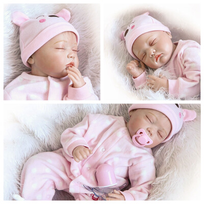 

Ktaxon 22" Handmade Lifelike Baby Girl Doll Silicone Vinyl Reborn Newborn Dolls for Children Gift