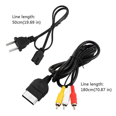 

Av Cable & Ac Power Cord New Xbox Original AV Audio Video Adapter Supply
