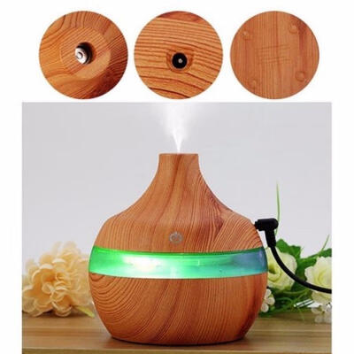 

Aromatherapy Oil Diffuser 300ml Humidifier Wood Grain LED Essential Oil Baby