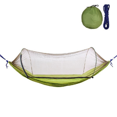 

Outdoor Camping Hammock with Mesh Mosquito Bug Net Hanging Swing Sleeping Bed Tree Tent
