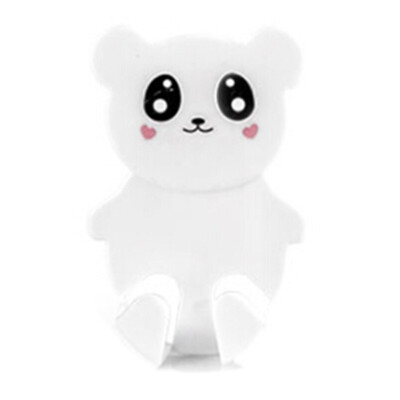 

Cute Cartoon Bear Wall Hanging Power Plug Socket Hook Holder Sticky Hanger Bathroom Towel Bags