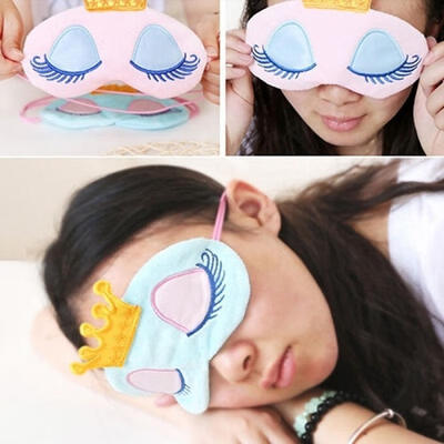 

1X Eyes Cover Princess Crown Style Travel Sleeping Blindfold Shade Eye Mask