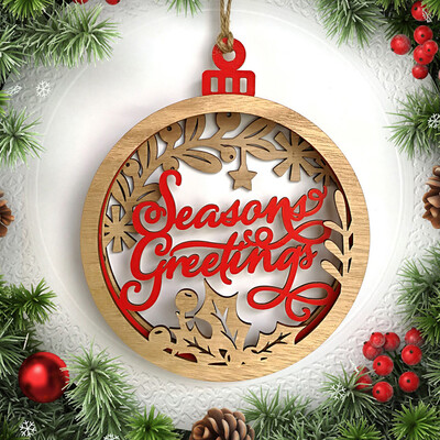 

〖Follure〗1Pcs Wooden Snowman Deer Letter Old Man Xmas Wedding Tree Hanging Ornament Decor