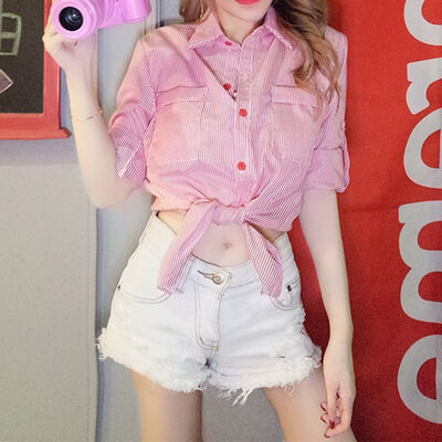 

Women Striped Blouse Shirt Female Sexy Loose Blusas Autumn Casual Ladies Blouses Top