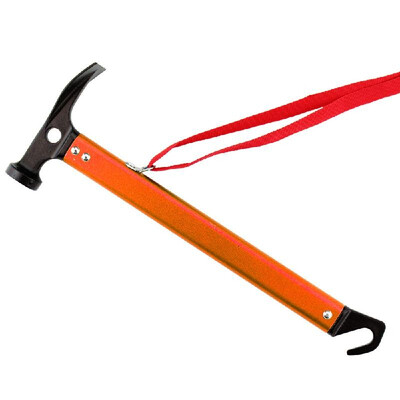 

Outdoor Multi-function Hammer Aluminum Hooks Wild Survival Equipment Life-saving with Tent Stake Remover for Rain Fly Tent Camping