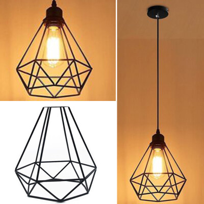 

Retro Edison Wire Birdcage Shape Lampshade Ceiling Lighting Fixtures Home Decor