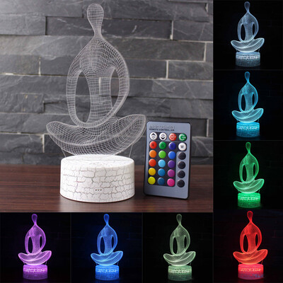 

〖Follure〗LED 3D Illuminated Lamp Optical Illusion Desk Night Light with Remote Control