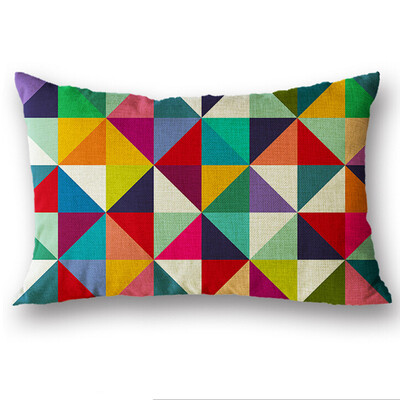 

Siaonvr Rectangle Cushion Cover Silk Throw Pillow Case Pillowcase