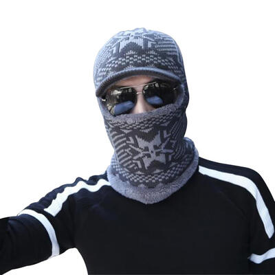 

Men Women Winter Hat Visor Balaclava Windproof Cycling Sport Cap Knitted Mask