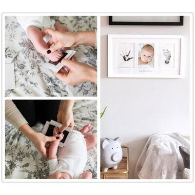 

Babyprints Newborn Baby Handprint And Footprint Photo Frame Kit Touch Ink Pad