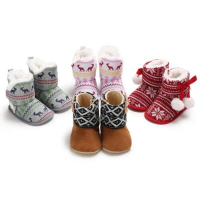 

US Toddler Baby Boy Girl Warm Snow Boots Infant Soft Sole Crib Cotton Shoes