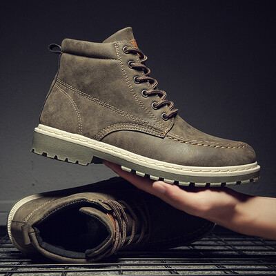 

Mens Martin boots England high shoes fashion mens tide shoes tooling wild lace boots