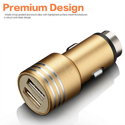 

STONEGO Car Charger Adapter 21A Dual USB Ports Quick Charge Adapter with Car Escape Emergency Circular Metal Safety Hammer