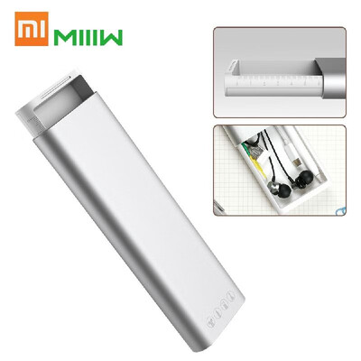 

Xiaomi MIIIW Pencil Case Aluminum Alloy Metal Stationery Box Pencilcase Earphones Cable Organizer Pen Case With Press Pop-up Switc