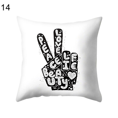 

Letter Cup Animal Cat Pillow Case Cushion Cover Sofa Bed Car Cafe Office Decor