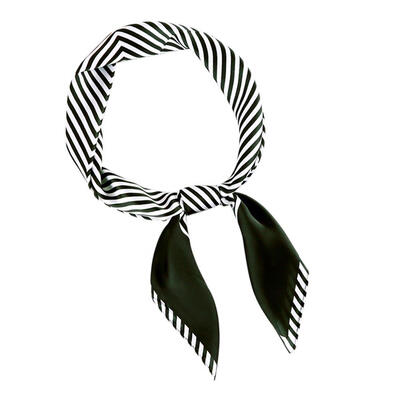 

Fashion Women Stripe Ring Square Scarf Office Neck Wrap Band Casual Decor