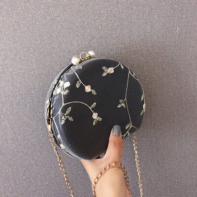 

Tailored Women Handbag Fashion Peach Heart-shaped Lace Crossbody Shoulder Bag Clutch Bag