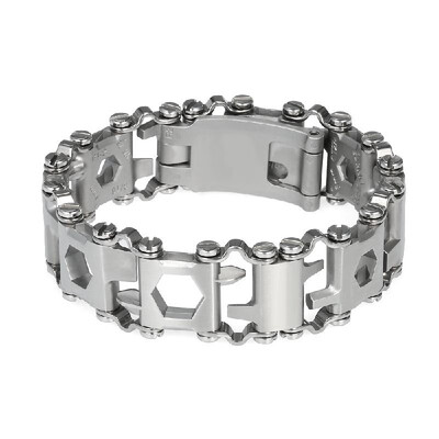 

29-in-1 Multi-functional Spliced Bracelet Wearable Multi-Tool Wristband Screwdriver Outdoor Travel Survival Emergency Tools