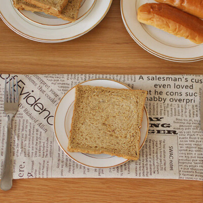 

New Napkin Retro Newspaper Placemats Washable Wedding Table Pads Home Decoration Napkins Cloth Tea Towel Mat