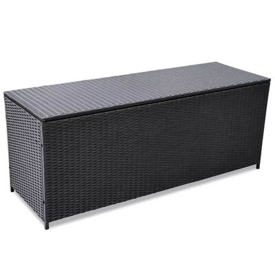 

Garden Storage Box Black 59"x197"x236" Poly Rattan