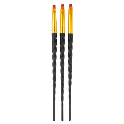 

Toponeto 3pcsNail Art UV Gel Polish Design Dot Painting Detailing Pen Brushes Tool Set