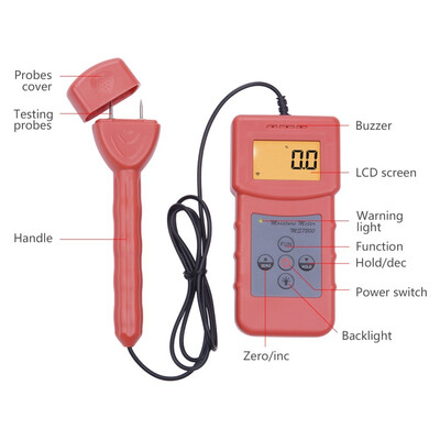 

MS7200 Hot sale Digital Wood Moisture Meter for Timber Paper Bamboo Concrete Floor professional high precision