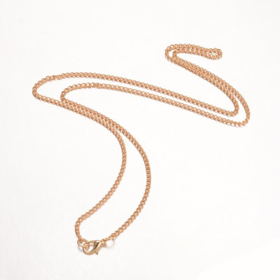 

Iron Necklace Making Twisted Curb Chain with Alloy Lobster Clasp Light Gold 2433