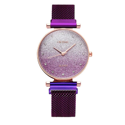 

Starry Sky Female Wrist Watch Quartz Movement Wristwatch Bracelet Mesh Band for Ladies