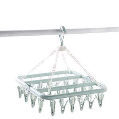 

32 Pegs Hanger SocksUnderwearClothes Hanger Folding Inoutdoor Modern