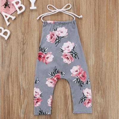 

Toddler Baby Kids Girls Summer Flower Romper Jumpsuit Outfits Clothes 0-6Y