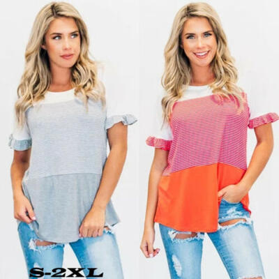 

Maternity Clothes Stripe Tops Nursing Breastfeeding T-Shirt For Pregnant Women