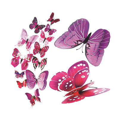 

Gobestart 12pc 3D Butterflies Wall Stickers Home Decor Art Wall Decals A
