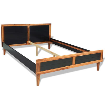

Bed Frame Black Solid Acacia Wood787"x709"