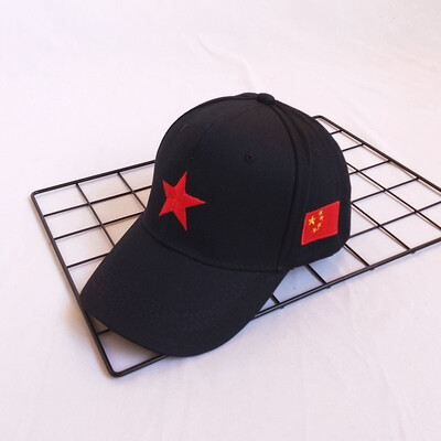 

Spring New Adult Baseball Cap China Wind Duck Tongue Cap Wholesale Red Flag Sunshade Cap