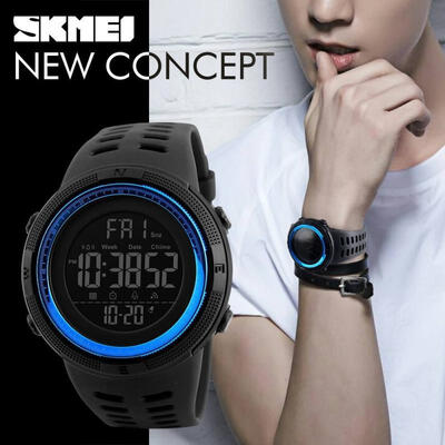 

Mens Boys Waterproof Digital Shock Sports Wrist Watch Skmei G LED Quartz 5 ATM