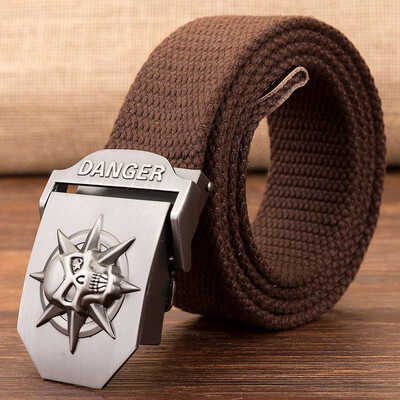 

Trend new Automatic Buckle Unisex belt Stripe Canvas Weaving Multifunction Men belt casual youth student belt