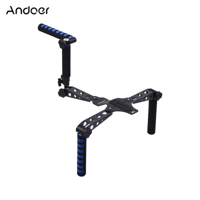 

Andoer Foldable Aluminium Alloy Movie Filming Video DSLR Handheld Grip Shoulder Mount Stabilizer Support Rig Kit for Canon Nikon