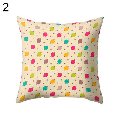 

Stripe Flower Leaf Square Pillow Case Cushion Cover Sofa Bed Car Office Decor