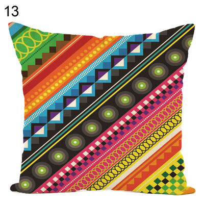 

Graphic Pattern Square Linen Throw Pillow Case Cushion Cover Sofa Bed Car Decor