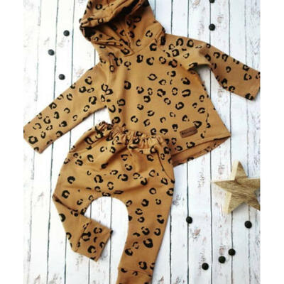 

Leopard Infant Baby Girl Clothes Hooded TopsLeggings Pants Outfits Tracksuit