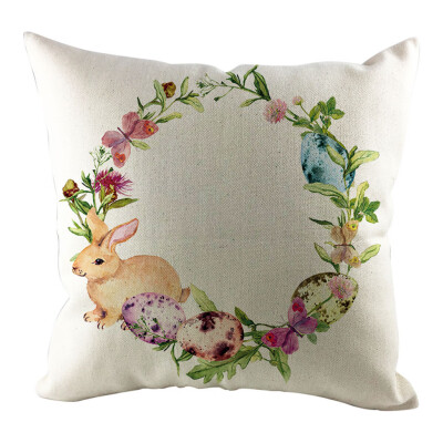 

〖Follure〗Easter Sofa Bed Home Decoration Festival Rabbit Pillow Case Cushion Cover