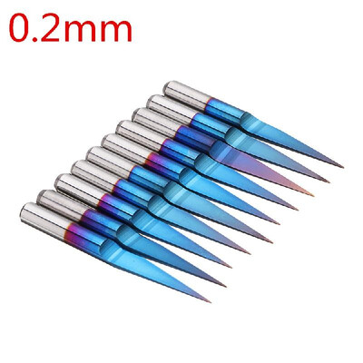 

10pcs 3175mm Blue Coating PCB 3D Milling Cutter 10152025 Degrees Tungsten Carbide V Shape Engraving Bit CNC Router Tool