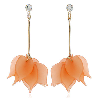 

1 Pair Multi-layer Petal Pendant Earrings Romantic Flower Casual Simple All-Match Charm Fashion Creative Earrings Jewelry Gifts