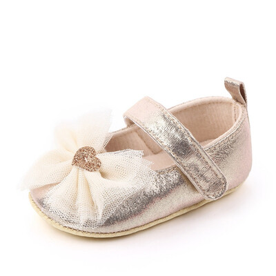 

4 Color Infant Baby Girl Shoes Bowknot Flower Anti-Slip Soft Sole Hook First Walkers Toddler Infant Baby Girl Kids Shoes 0-18M